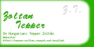 zoltan tepper business card